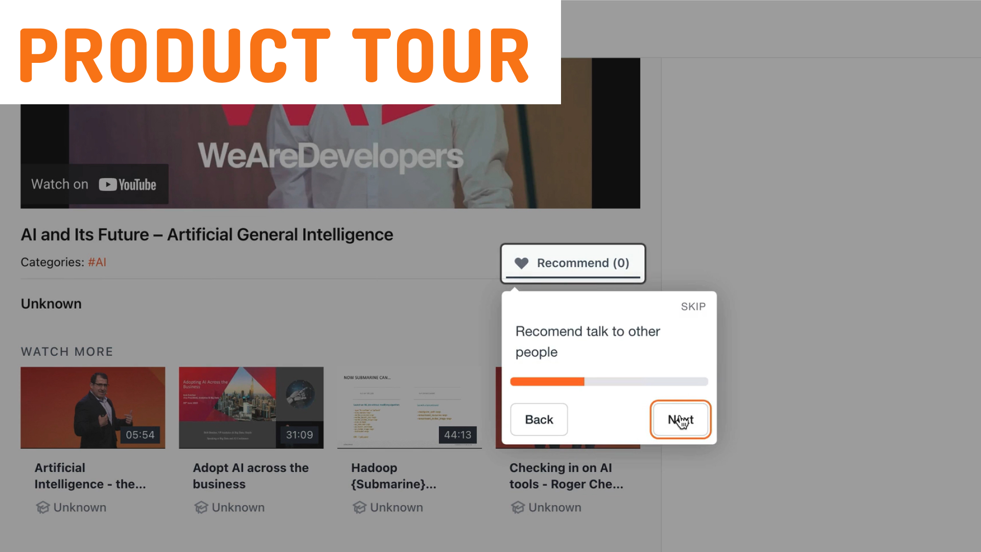 Product tour for a Laravel and InertiaJS application